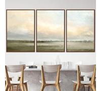 LTjiajuypd Tableau sur toile minimaliste pastel, paysage désertique au coucher du soleil, illustrations abstraites de la nature, style moderne vintage (50 x 70 cm - 3 pièces)