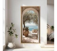 LTjiajuypd Tableau sur toile représentant une arche d'oliviers, impression minimaliste pour la décoration du salon (80 x 160 cm)