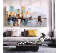 LTjiajuypd Tableaux sur toile, impressions, peintures, affiches abstraites de paysage urbain et de bâtiments, décoration murale pour la maison (60 x 120 cm)