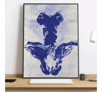 LTjiajuypd Yves Klein - Peinture abstraite de cercles bleus - Calligraphie - Impression HD sur toile - Décoration pour salon (70x100cm)
