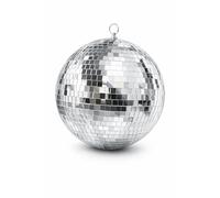 LTMG Boule à Facettes Disco Argent 20cm avec crochet de suspension - Décoration Scintillante de Grande Taille pour Fêtes et Événements