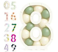 LTMG Chiffre géant 8 - Structure à ballons 74 cm - Mosaic Balloon Number 8 - Cadre décoratif pour anniversaire - Support ballons facile à monter - Déco fête élégante et réutilisable