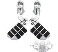 LTMOTO Piquets de 3,2 cm, inclinés et réglables pour moto Harley Davidson Touring Road King Road Glide Street Glide Electra Glide Softail Sportster avec barre de 3,2 cm Chromé