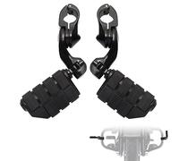 LTMOTO - Repose-pieds d'autoroute réglables à angle court de 3,2 cm pour Harley Davidson Touring Road King Road Glide Street Glide Electra Glide Softail Sportster avec barre d'autoroute de 3,2 cm