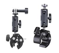 LTMSAQRS Compatible avec Le Support de caméra for Guidon Moto TELESIN, Pince en Alliage d'aluminium for caméras d'action GoPro et DJI(Plastic Version)