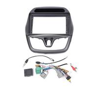 LTQSIV Panneau Tableau Bord Autoradio GPS avec Écran 9 Pouces Intégré pour Chevrolet pour Spark pour Beat pour Daewoo pour Matiz 2015-2018 2DIN(Frame and Cables)
