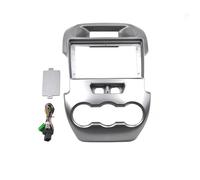 LTQSIV Panneau Tableau Bord Cadre Autoradio 2 DIN pour Ford pour Ranger 2011 2012 2013 2014 2015 Façade avec Lecteur DVD 9 Pouces Kit D'installation(Argent)