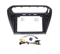 LTQSIV Panneau Tableau Bord Façade D'autoradio 9 Pouces Lecteur Stéréo Android 2 DIN Panneau De Tableau De Bord pour Peugeot 301 2014(Black Frame Cable)