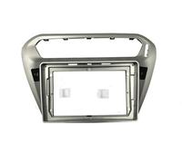LTQSIV Panneau Tableau Bord Façade D'autoradio 9 Pouces Lecteur Stéréo Android 2 DIN Panneau De Tableau De Bord pour Peugeot 301 2014(Silver Frame)