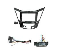 LTQSIV Panneau Tableau Bord Façade D'autoradio 9 Pouces pour Hyundai pour Sonata 6 YF i40 i45 2011-2015 Cadre DVD Kit D'installation pour Tableau De Bord Stéréo(Frame A Cable01)