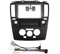 LTQSIV Panneau Tableau Bord Façades D'autoradio 9 Pouces pour Nissan pour Tiida pour Latio 2005-2010 Lecteur DVD Stéréo GPS MP5 Android Kit Garniture Panneau Tableau Bord 2 DIN(Black Frame Cable-A)