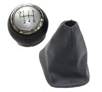 LTQSIV Pour Toyota Pour Corolla E15 E150 2006-2012 5/6 Vitesses Cuir Manuel Pommeau De Levier De Vitesse Levier De Vitesse Poignée Bâton(6 speed silver pair)