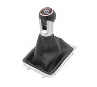 LTQSIV Pour VW Pour Passat B6 2005 2006 2007 2008 2009 2010 2011 5/6 Vitesse MT Pommeau De Levier De Vitesse Bâton Soufflet Cache-Coffret Collier(6 Speed C)