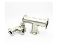 LTRAJUYNH 1pc 19mm 25mm 32mm 38mm 45mm 51mm 57mm 63mm 76mm 89mm 102mm OD 304 Stainless Steel Ferrule Tee Pipe Fitting Fit Tri Clamp(57mm Ferrule 77.5mm) Fittings