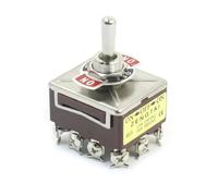 LTRAJUYNH 1pcs AC 380V 10A on/Off/on 3 Positions 12 Pin Latching Toggle Switch 4PDT