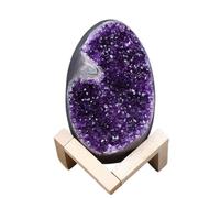 LTRAJUYNH Amethyst Cluster Crystals Raw Geode, Crystal Rock Quartz for,Home Decor, Purple Decoration,with Stand,910~1000g