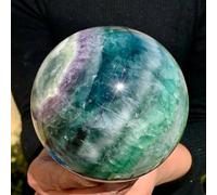 LTRAJUYNH Colourful Fluorite Sphere Quartz Crystal Ball Magic Ornaments (Size : 700-800g)