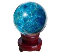 LTRAJUYNH Household Decoration Polished Blue Apatite Crystal Ball, Quartz Crystal Gemstone Spheres Ornaments Gifts for Home Decoration,3~4cm
