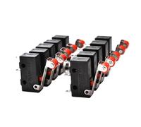 LTRAJUYNH Lot de 10 interrupteurs tactiles momentanés à Levier à Galet, 5 A, 125 V, 250 V, SPDT, 1 NO, 1 NC, 3 Broches, Bouton de réinitialisation KW11-N, KW12