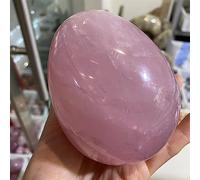LTRAJUYNH Oversized Rose Quartz Crystal Egg Power Gem Office Room Decoration Gift (Size : 450-500g)