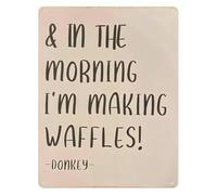 LTRAJUYNH Waffles Before Coffee Metal Tin Sign 8 X 12 in Fun Breakfast Lover Plaque for Garage Man Cave