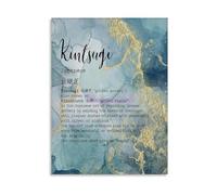 LTRAJUYNH Zen Aesthetic Canvas Print Kintsugi Philosophy Wabi Sabi Art Wall Decor for Living Room Bedroom Room(Framed,16x24inch(40x60cm))