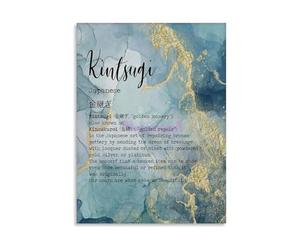 LTRAJUYNH Zen Aesthetic Canvas Print Kintsugi Philosophy Wabi Sabi Art Wall Decor for Living Room Bedroom Room(Unframed,12x18inch(30x45cm))