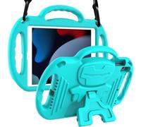 LTROP Coque pour iPad 10.2 2019, iPad 7ème génération avec bandoulière résistante aux Chocs et poignée pour Apple iPad 10.2" 7ème génération 2019 10.2" Turquoise