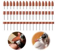 Ltsbaed 3mm Mèches de Polissage, 48 Pièces Multifonction Tige 1/8 Meule Abrasive, Accessoires de Meulage Dremel, Professionnel Tête de Meule en Ponçage, pour Meulage, Polissage Ébarbage Métaux