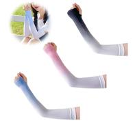 Ltsbaed Eté Manchettes de Bras Anti-UV, 3 Paires Respirant Soleil Bras Manches avec Trou du Pouce Manchette Bras, Antidérapant Unisexe Refroidissement Bras de Sport pour Cyclisme Gaming Pêche Golf
