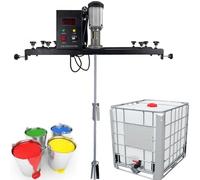 LTSRLL Agitateur IBC, mélangeur réservoir électrique 980W, agitateur de Peinture Commercial de 1 Tonne avec Support, équipement de mélange de Peinture, pour agitateur de dissolvant d'encre,PackageA