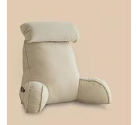 LTSRLL Coussin de lecture pour dossier, 75 x 58 x 40 cm, coussin de soutien lombaire/dos/tête avec housse amovible, grand coussin de repos doux pour lit/canapé avec coussin de nuque amovible pour