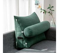 LTSRLL Grand Coussin de Tête de Lit 60x50x20cm - Coussin de Dossier pour Lecture et Télévision avec Corolle Cervicale Détachable - Coussin de Soutien pour la Tête/Lombaire/Dos avec Housse Amovible