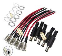 Ltsstoreuk 5,5 x 2,5 mm 10 A DC Power Jack Socket DC-099 30 V Adaptateur de connecteur fileté femelle avec câble de 22 AWG et prise jack mâle CC