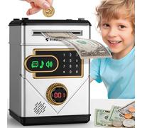 Ltteaoy Tirelire Électronique pour Enfants 3-12 Ans, Tirelire à Écran Tactile Tirelire Coffre Fort, Cadeau pour Enfants