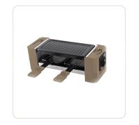 LTTLE BALANCE 8763 Happy Connect 2 Meuuuh…!, Raclette 1 ou 2 personnes, Assemblage en série de 3 appareils possible, Sans PFAS, Antiadhésif, 320 W, Muscade