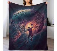 LTTTT Basket-Ball Couverture en Flannel Douce Chaude, Lavable en Machine, Couvertures pour Canapé Ou Lit. 180×200cm