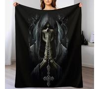 LTTTT Gothique, Squelette Couverture Polaire,Plaid Couvertures en Flannel en Lit Douce Et Confortable,Jeté De Canapé Résistantes 180×200cm