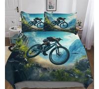 LTTTT VTT Parure De Lit avec Housse De Couette Et Taie d'oreiller 3 Pièces, pour Enfants Adultes, Parure De Lit Microfibre Double (200x200cm)