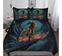 LTTTT VTT Parure De Lit Housse De Couette Et Taies d'oreiller 3 Pièces Housse De Couette Microfibre pour Enfants Adultes Double (200x200cm)