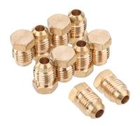 LTWFITTING 1/4-Pouce OD 45 degré Fusée Fiche de Tuyau Raccord en Laiton (paquet de 10)