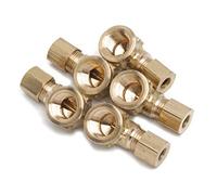 LTWFITTING 1/4-Pouce OD x 1/4-Pouce Femelle NPT 90o Compression Coude Raccord en Laiton (paquet de 5)