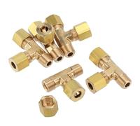 LTWFITTING 1/4-Pouce OD x 1/4-Pouce OD x 1/8-Pouce Male NPT Compression Té Raccord en Laiton (paquet de 5)