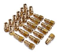 LTWFITTING 1/4-Pouce OD x 1/8-Pouce Male NPT Compression Connecteur Raccord en Laiton (paquet de 25)