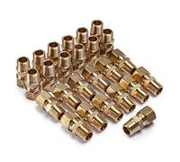 LTWFITTING 3/8-Pouce OD x 1/4-Pouce Male NPT Compression Connecteur Raccord en Laiton (paquet de 25)