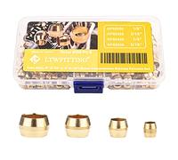 LTWFITTING Assortiment de douilles de compression 1/8 3/16 1/4 5/16 pouce OD - Raccords de compression en laiton (lot de 200)