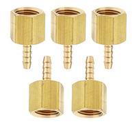 LTWFITTING Laiton BSP Raccord Coupleur/Adaptateur 1/4-Pouce Femelle BSPP x1/8-Pouce(3mm) Tuyau Barbillon Pétrole Gaz Eau (paquet de 5)