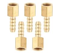 LTWFITTING Laiton BSP Raccord Coupleur/Adaptateur 1/8-Pouce Femelle BSPP x1/4-Pouce(6mm) Tuyau Barbillon Pétrole Gaz Eau (paquet de 5)