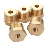LTWFITTING Laiton Hex Pipe Bague Réducteur Raccord 3/4-Pouce Mâle BSPT x 1/8-Pouce Femelle BSPP (paquet de 5)