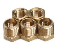 LTWFITTING Laiton Hex Pipe Bague Réducteur Raccord 3/8-Pouce Mâle BSPT x 1/4-Pouce Femelle BSPP (paquet de 5)